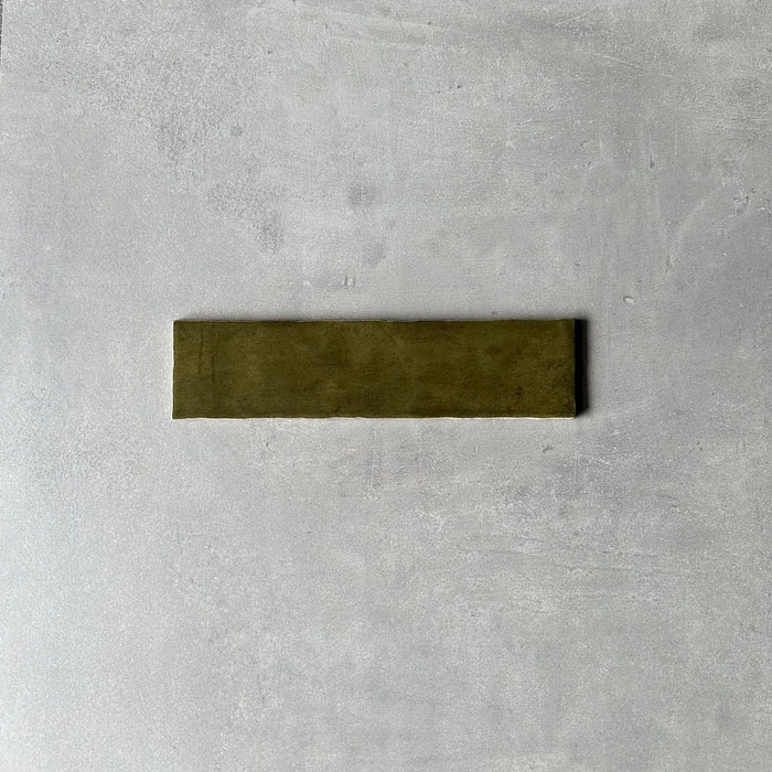 Nireobi Tile | Gloss Olive Green | 7.5cm x 30cm