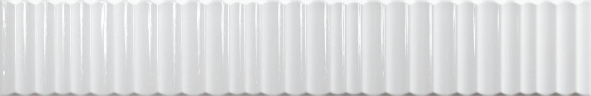 GANZE FLIESENPROBE Pastellfliese | Glanz | DEKOR | Weiß | 5cm x 30cm