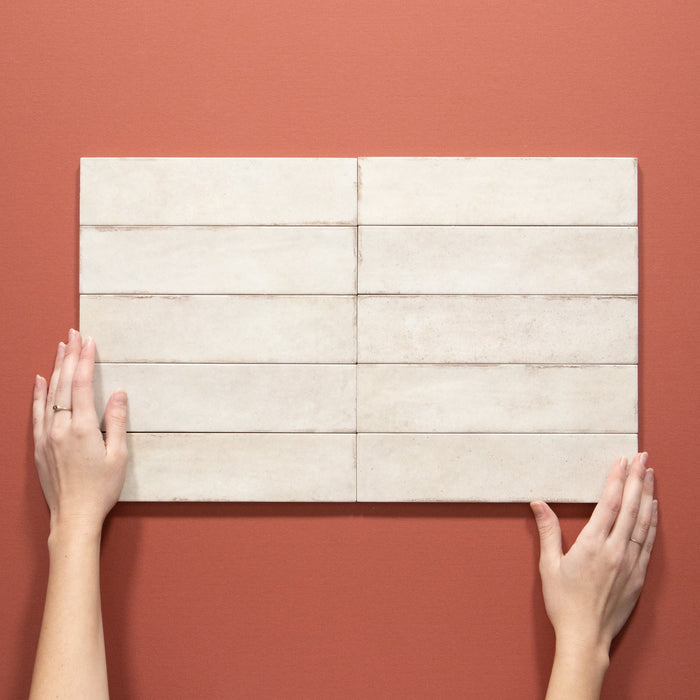 Nomadin Brick Cremig-Weiß Industriestil Wandfliese 6 cm x 24,6 cm