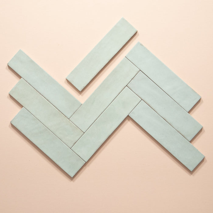 Nomadin Brick Mintgrün Industriestil Wandfliese 6 cm x 24,6 cm
