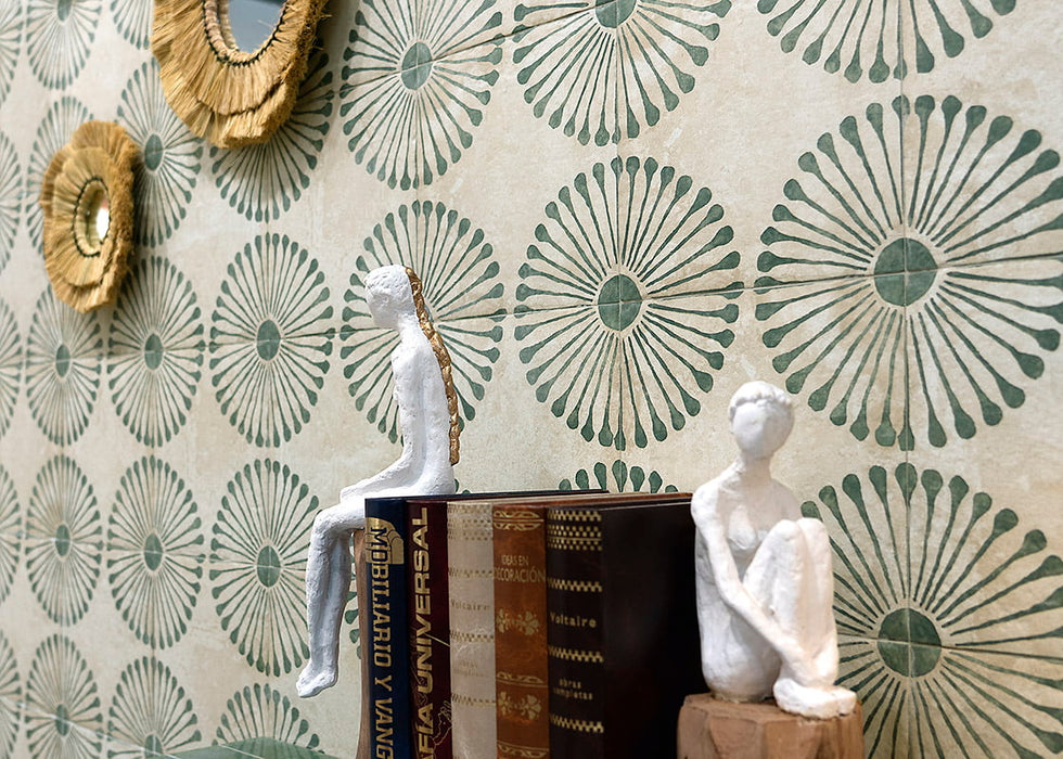 Cordoba Palmas zelený dekor 20 cm x 20 cm