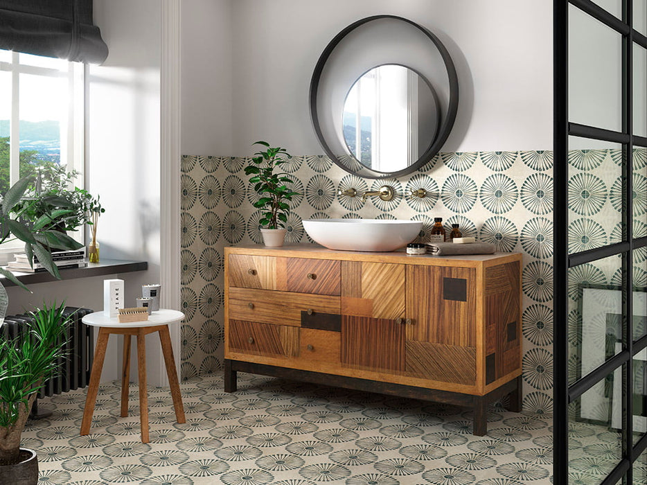 Cordoba Palmas zelený dekor 20 cm x 20 cm