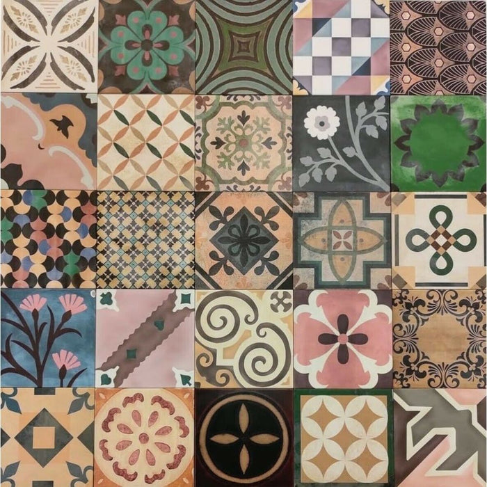 Cuba Patchwork Tiles | 20cm x 20cm | Patchwork Tile | Moroccan Tile