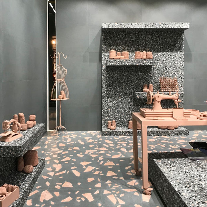 Melodie Rock Terrazzo Grün 60 × 60 cm