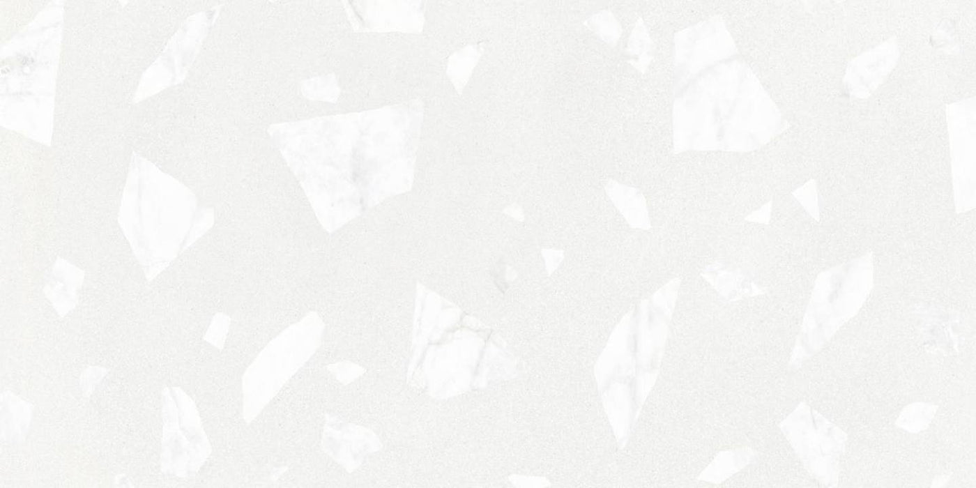 Melodie Rock Terrazzo Weiß 60 × 120 cm