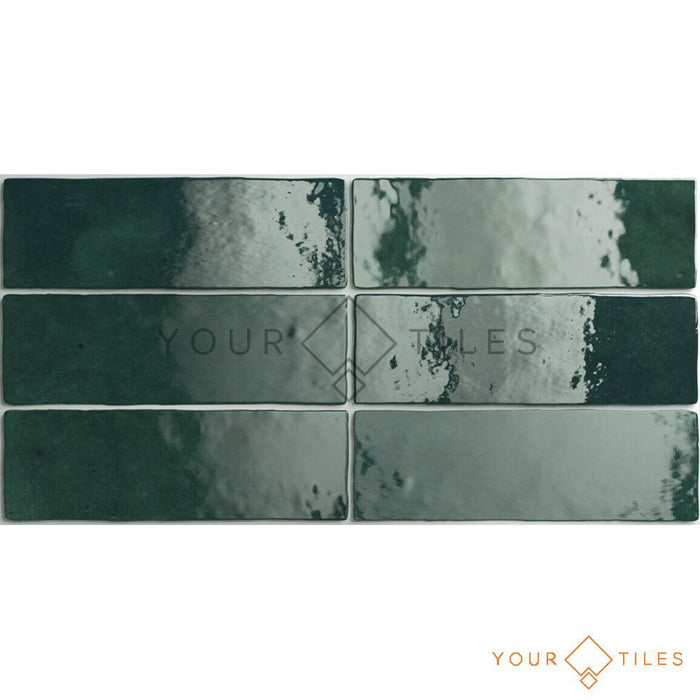 HELE TEGELSTAL Zellige koninklijk groen | Marokkaans | 6,5 cm x 20 cm