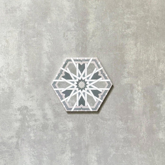 Hormuz Moroccan Grey Pattern Hexagon