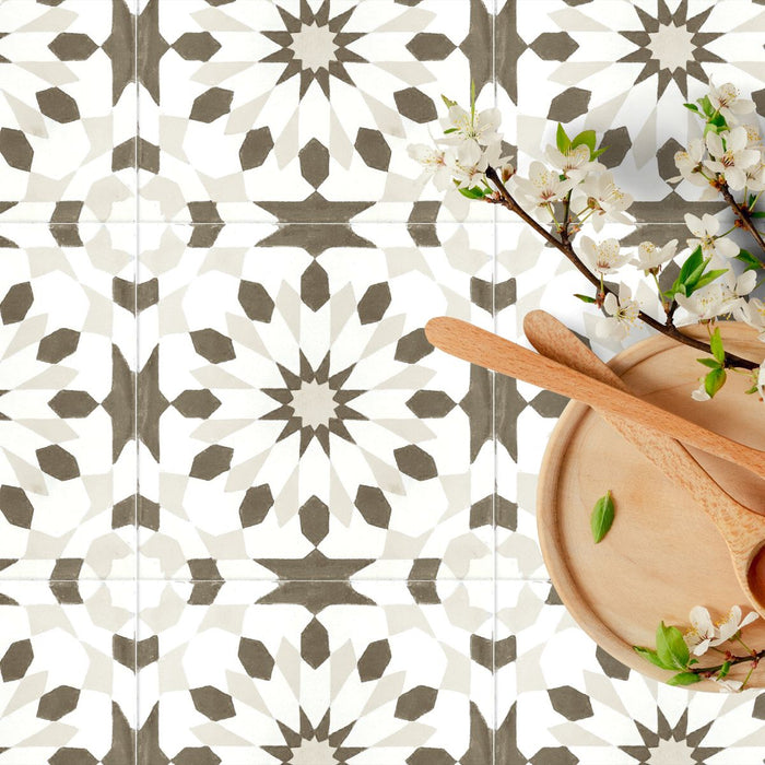 GANZE FLIESENPROBE Soukaina Bronze A Échantillon de carreaux muraux et de sol marocains 20 x 20 cm