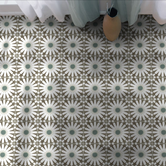 GANZE FLIESENPROBE Soukaina Bronze B Prov Marockanska vägg- och golvkakel 20 x 20 cm