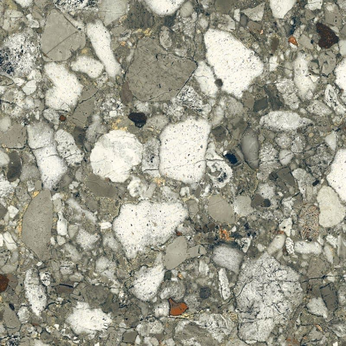 CAMPIONE DI PIETRA TAGLIATA (pezzo tagliato ca. 15cm x 30cm) Veneziano Smeraldo Opaco | Piastrella in Terrazzo | 60cm x 60cm