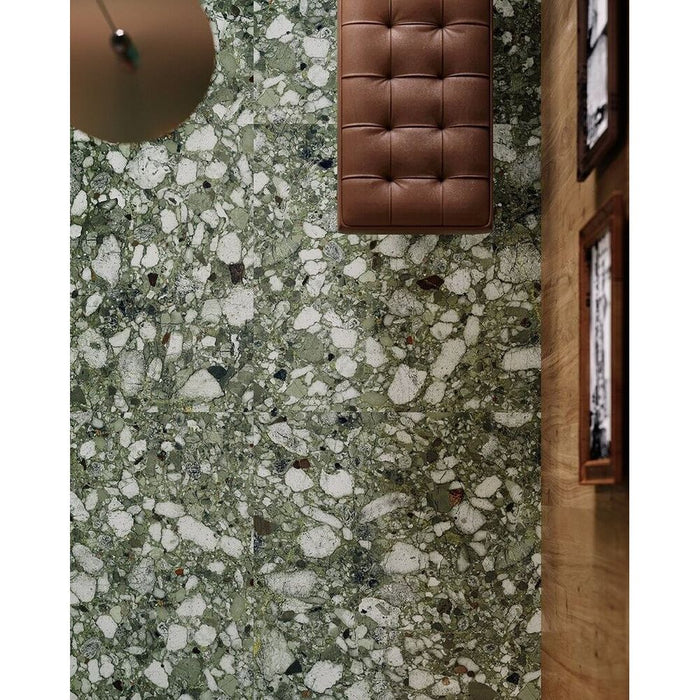 Venetian Emerald Matt | Terrazzo Tile | Green Tiles | 60cm x 120cm