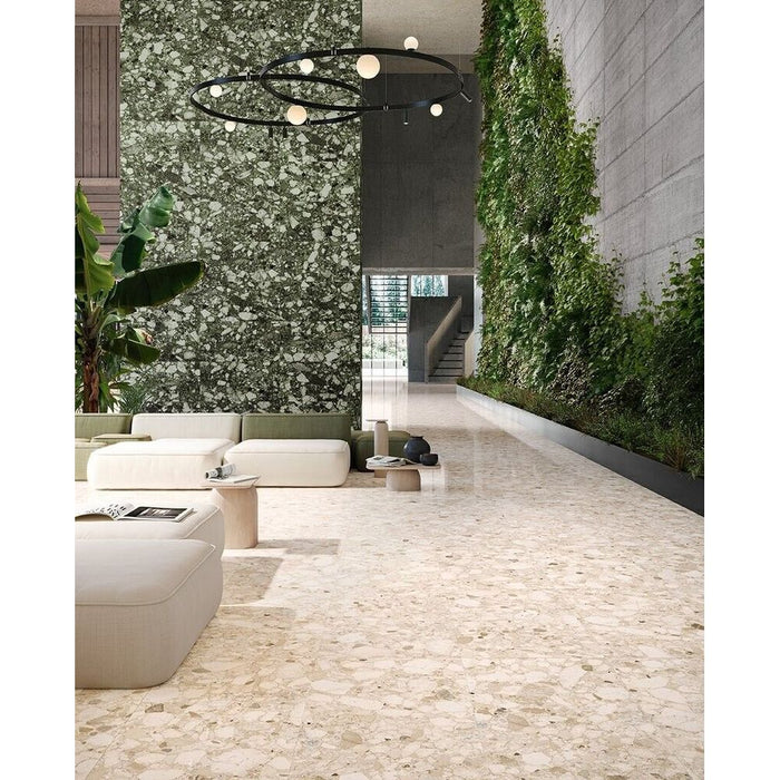 Venetian Ivory | Terrazzo Tile | Matt Finish | 90cm x 90cm