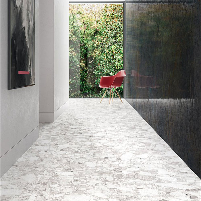 Venetian Pearl Grey | Terrazzo Tile | Matt Finish | 60cm x 120cm