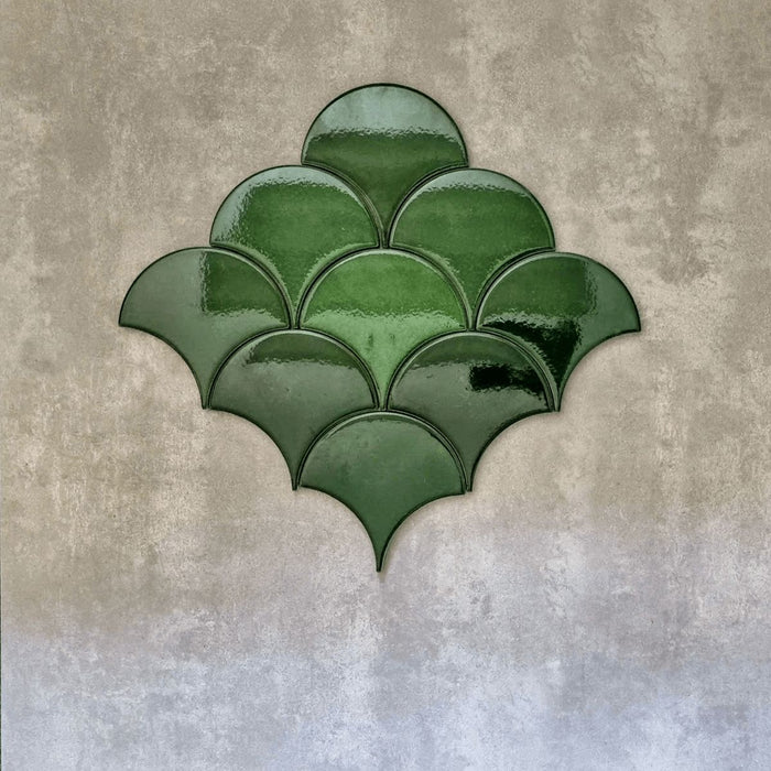 Scallop Victorian | Green | Fish Scales Moroccan | Wall Tiles