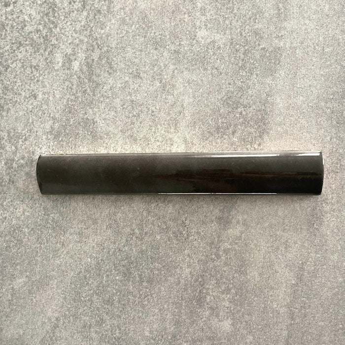 GANZE FLIESENPROBE Zellige Schwarz Bordürenfliese 3cm x 20cm